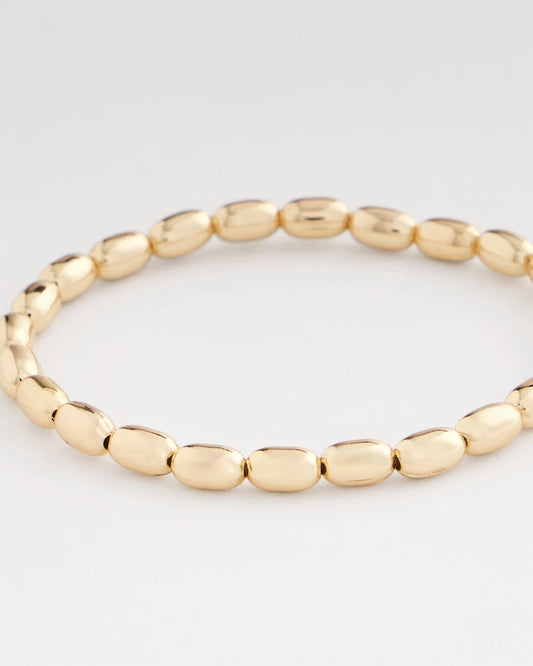 Chico's Women | Goldtone Oval Beaded Stretch Bracelet GOLD
