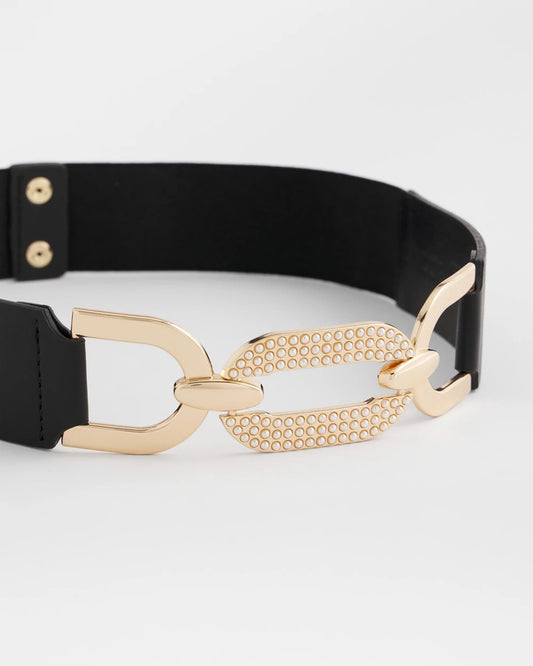 Chico's Women | Embellished Stretch Trouser Belt BLACK