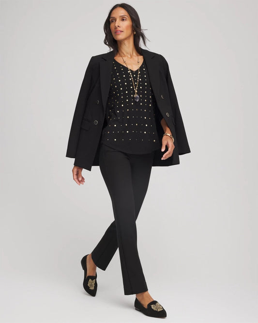 Chico's Women | Petite Juliet Straight Ankle Pants BLACK