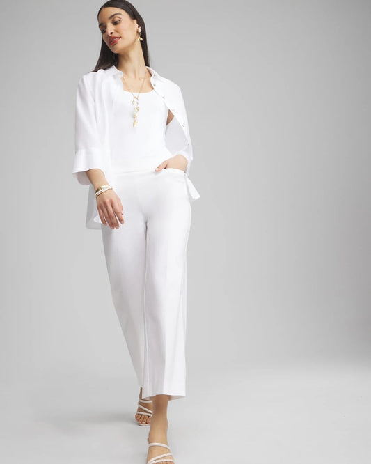 Chico's Women | Petite Brigitte Wide Leg Cropped Pants ALABASTER