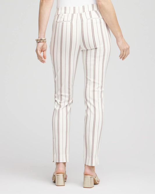 Chico's Women | Brigitte™ Striped Ankle Pants ALABASTER