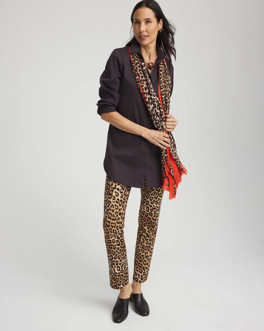 Juliet Ponte Leopard Ankle Pants - US 3970