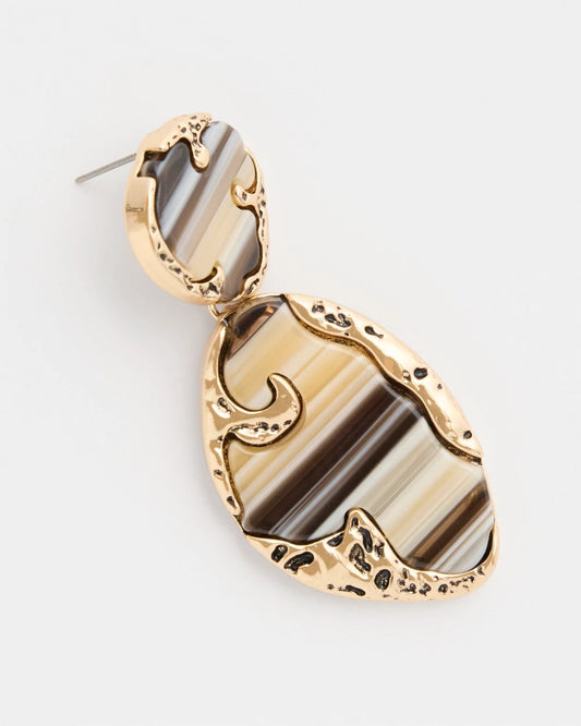Artisanal Resin Organic Drop Earrings - US 7188