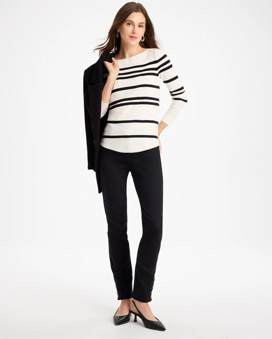 Ella Striped Bateau Pullover Sweater - US 3200