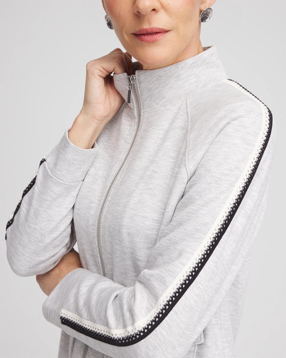 Zenergy® Double-Knit Lattice Trim Jacket - US 5589
