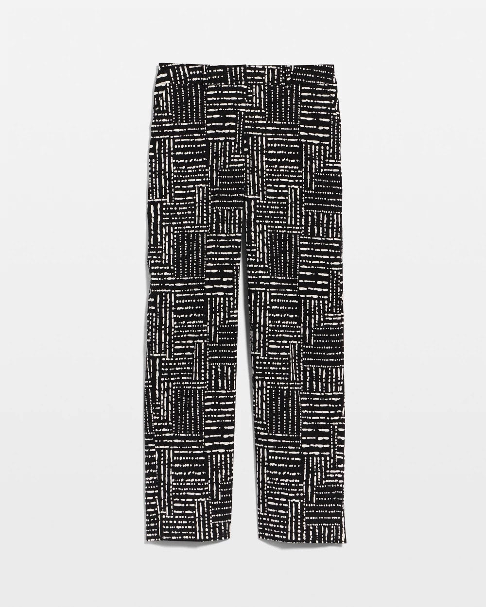Emme Fly Front Straight Printed Crop Pants - US 3116