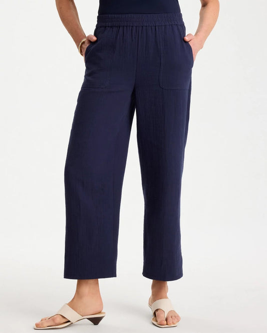 Cotton Gauze Tapered Crop Pant - US 8230