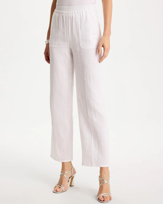 Cotton Gauze Tapered Crop Pant - US 7725