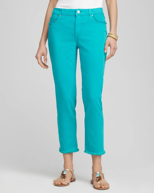 Girlfriend Frayed Cropped Jeans - US 7243
