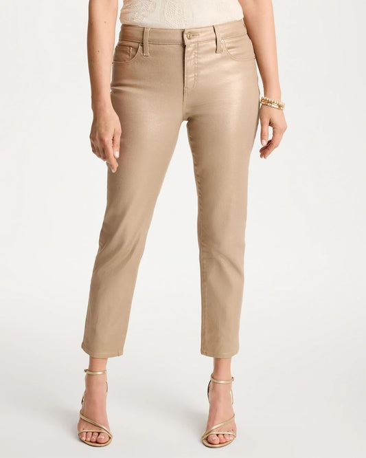 Girlfriend Slim Coated Crop Jeans - US 0198