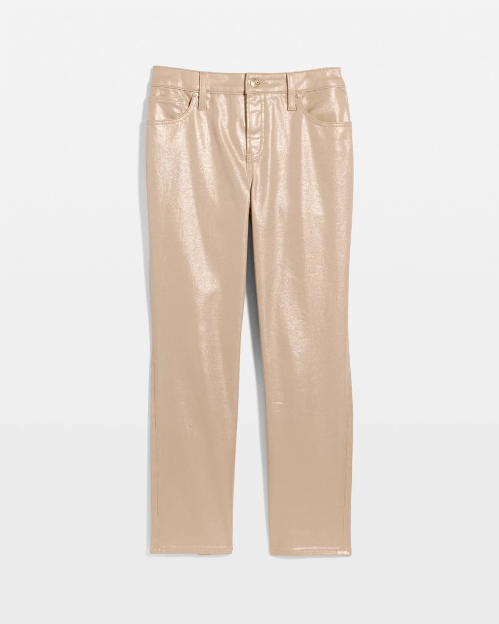 Girlfriend Slim Coated Crop Jeans - US 0198
