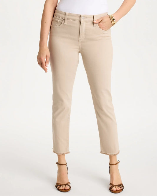 Girlfriend Slim Frayed Crop Jeans - US 0580