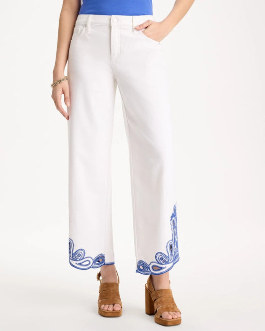 Girlfriend Wide-Leg Cutout Crop Jean - US 5166
