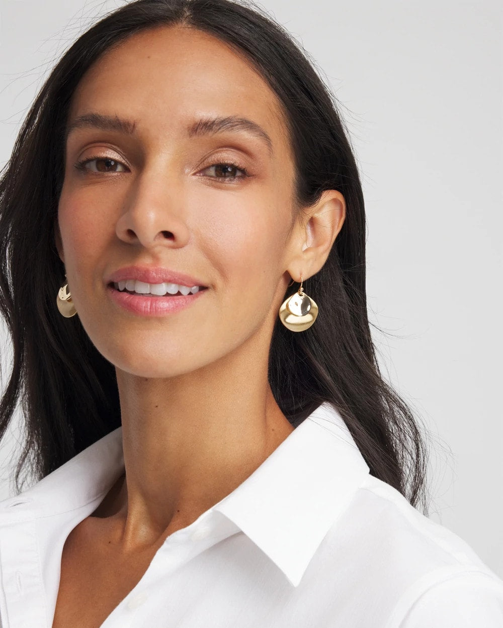 Gold Drop Earrings - US 7351