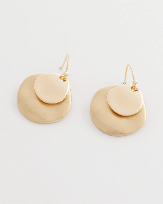 Gold Drop Earrings - US 7351