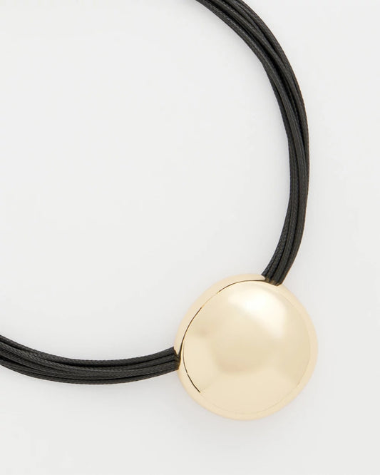 Gold Pendant Cord Necklace - US 5508