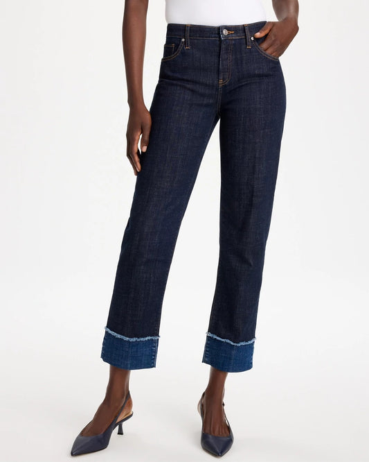 Girlfriend Frayed High-Rise Jeans - US 5801