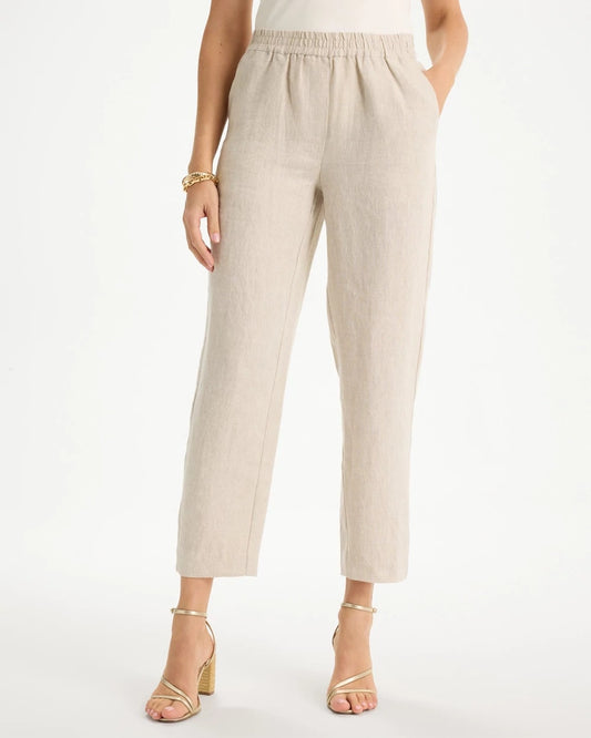 Linen Straight Tapered Ankle Pants - US 0675