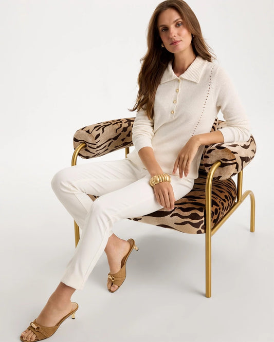 Long-Sleeve Pullover Polo Sweater - US 6724