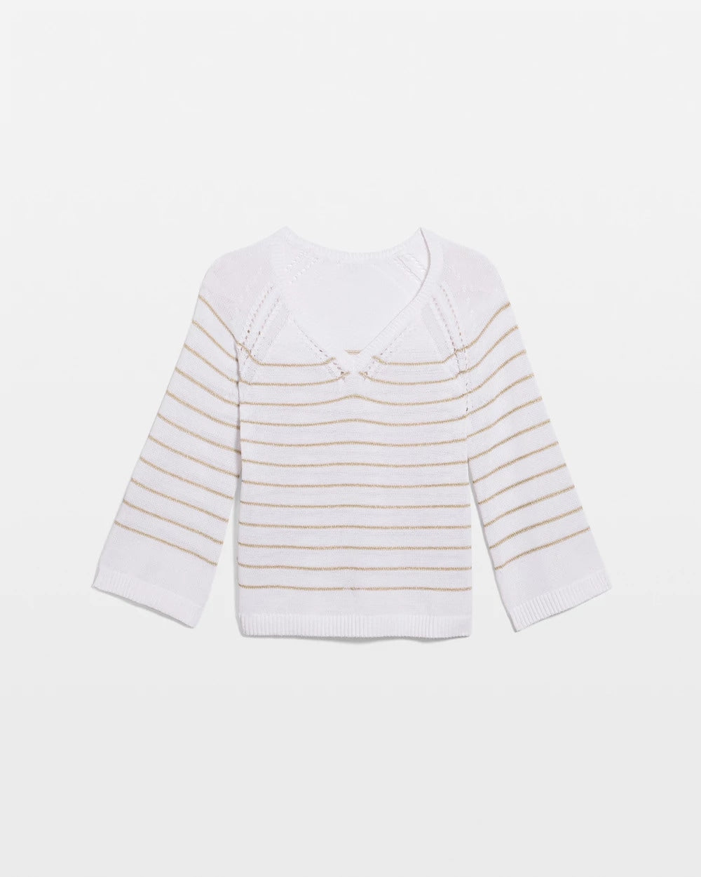 Metallic Striped Pullover Sweater - US 2425