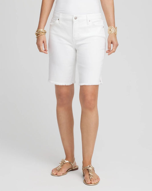 So Slimming® Frayed Girlfriend Jean Shorts - US 5537