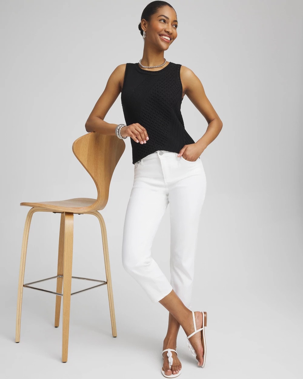 No Stain Girlfriend Cropped Jeans - US 0979