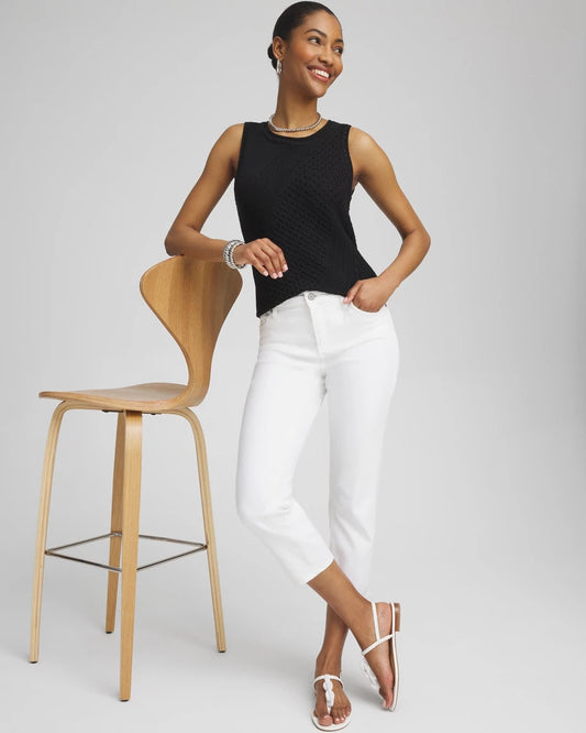 No Stain Girlfriend Cropped Jeans - US 0979