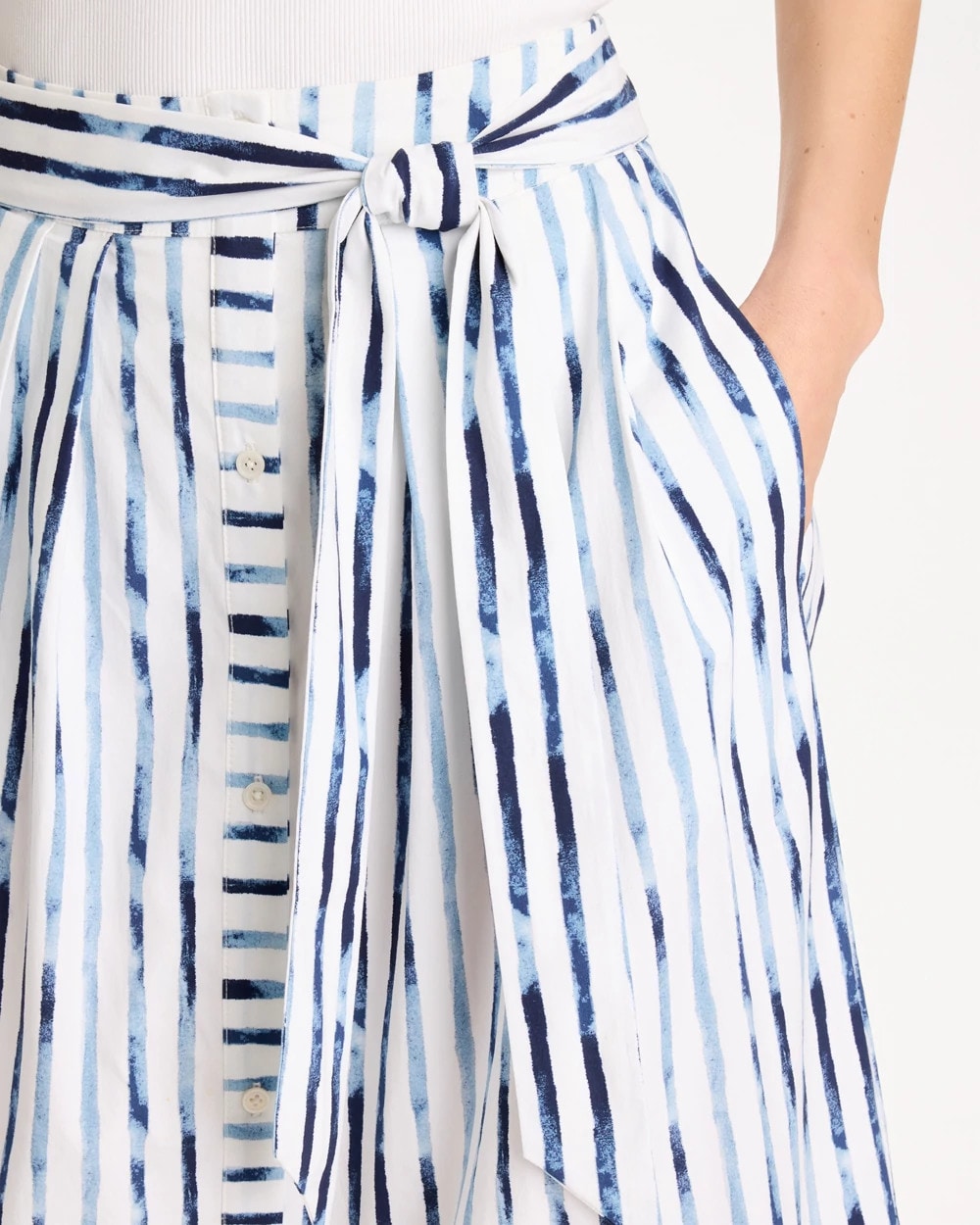 Palermo Striped Tie-Front Skirt - US 9175