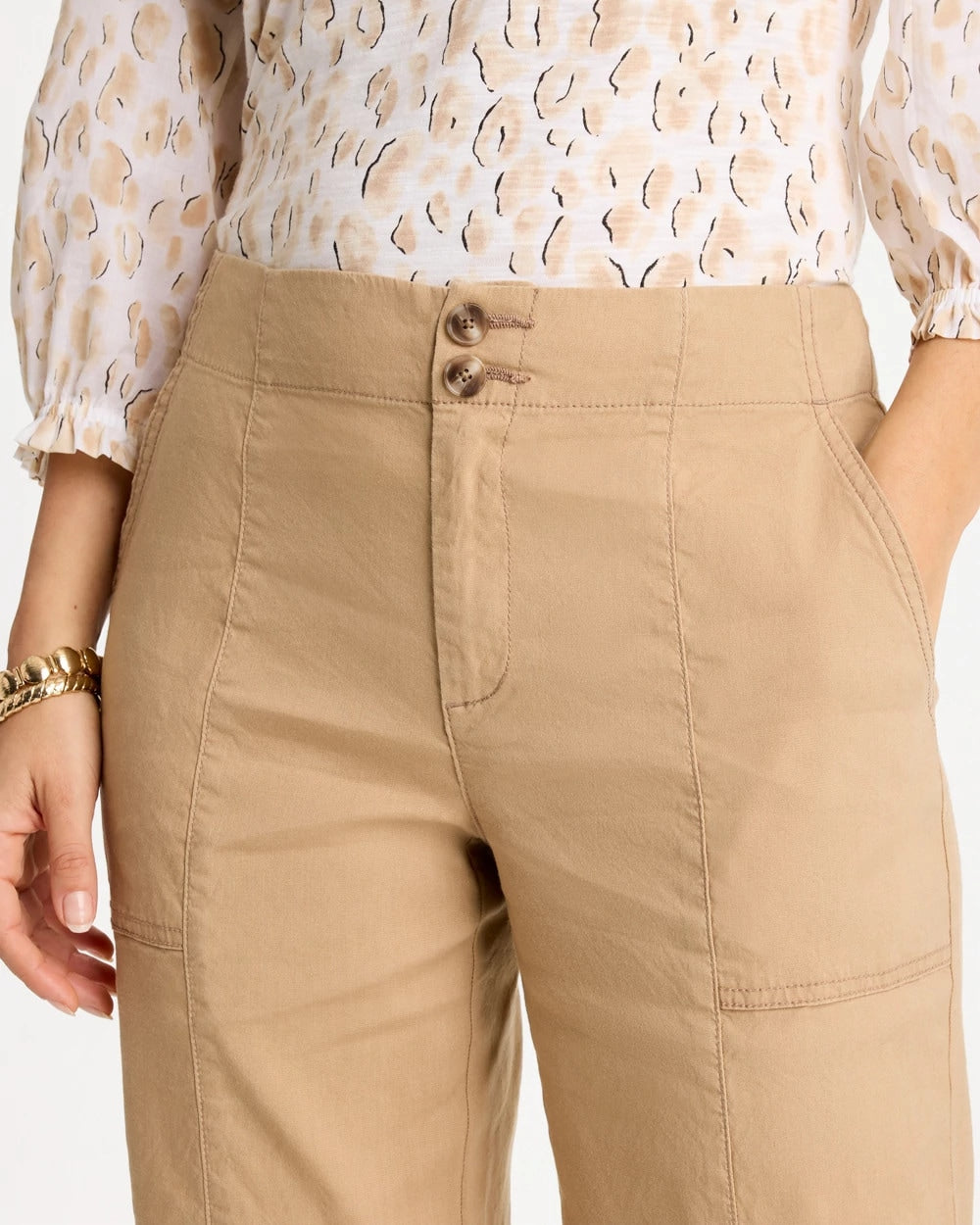Relaxed Linen Crop Pant - US 2878