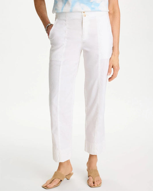 Relaxed Linen Crop Pant - US 0344