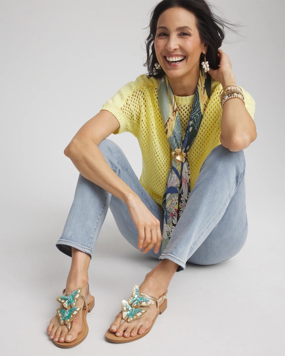 Butterfly T-Strap Sandal - US 8748