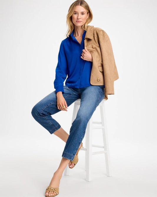 Satin Collared Blouse - US 3987