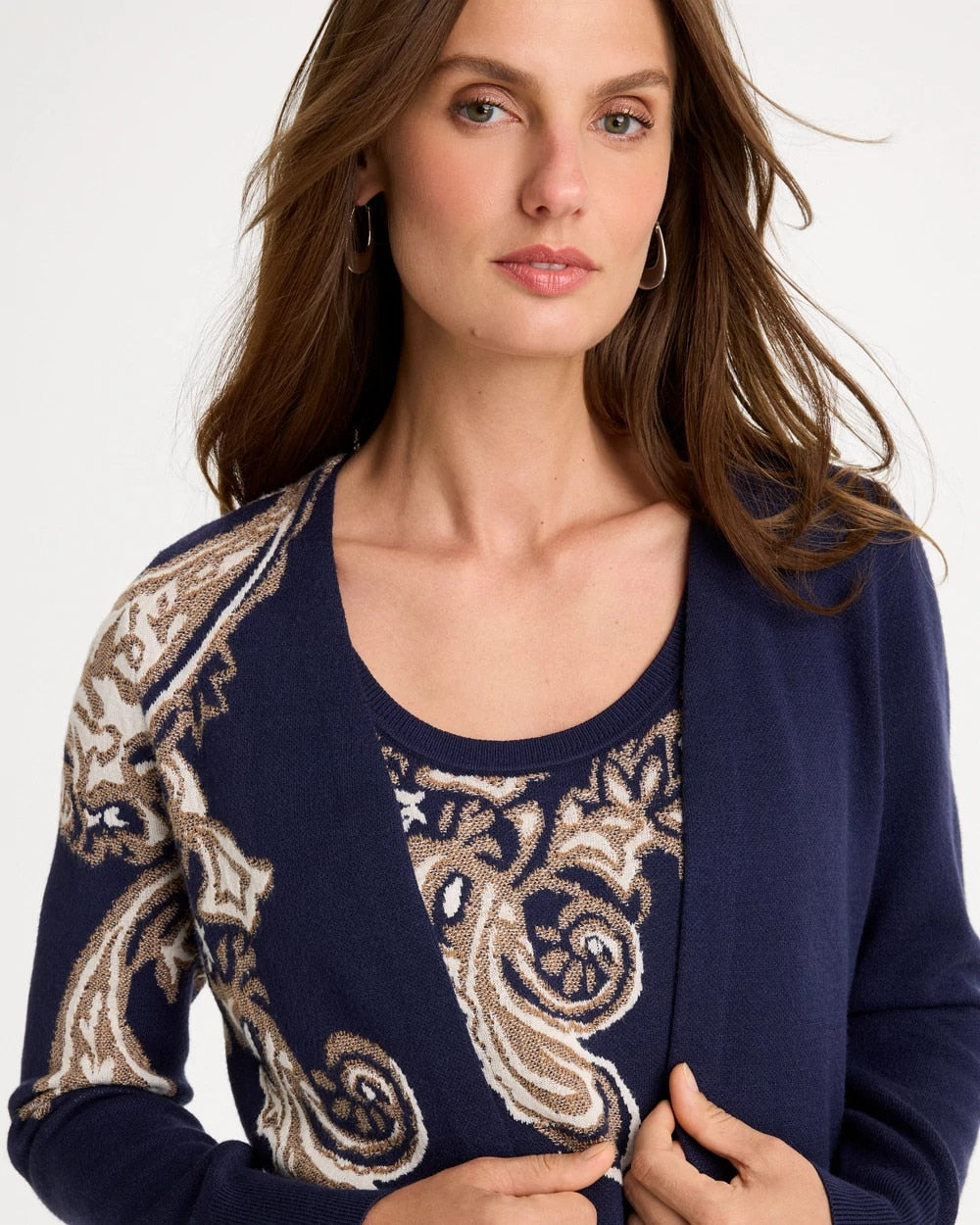 Ella Printed Long-Sleeve Cardigan - US 6305