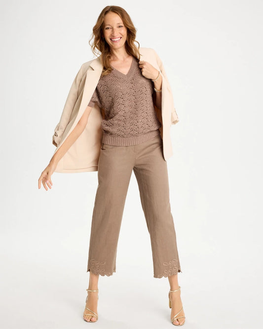 Sequin Pointelle Pullover - US 9561