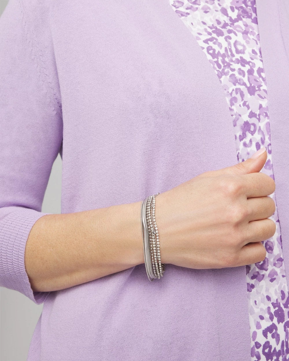 Silvertone Multistrand Bracelet - US 2446