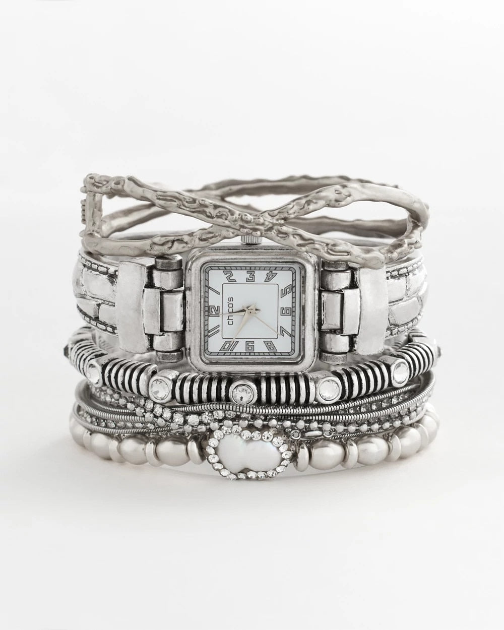 Chico's Originals Vintage Silver Cuff Watch - US 3444