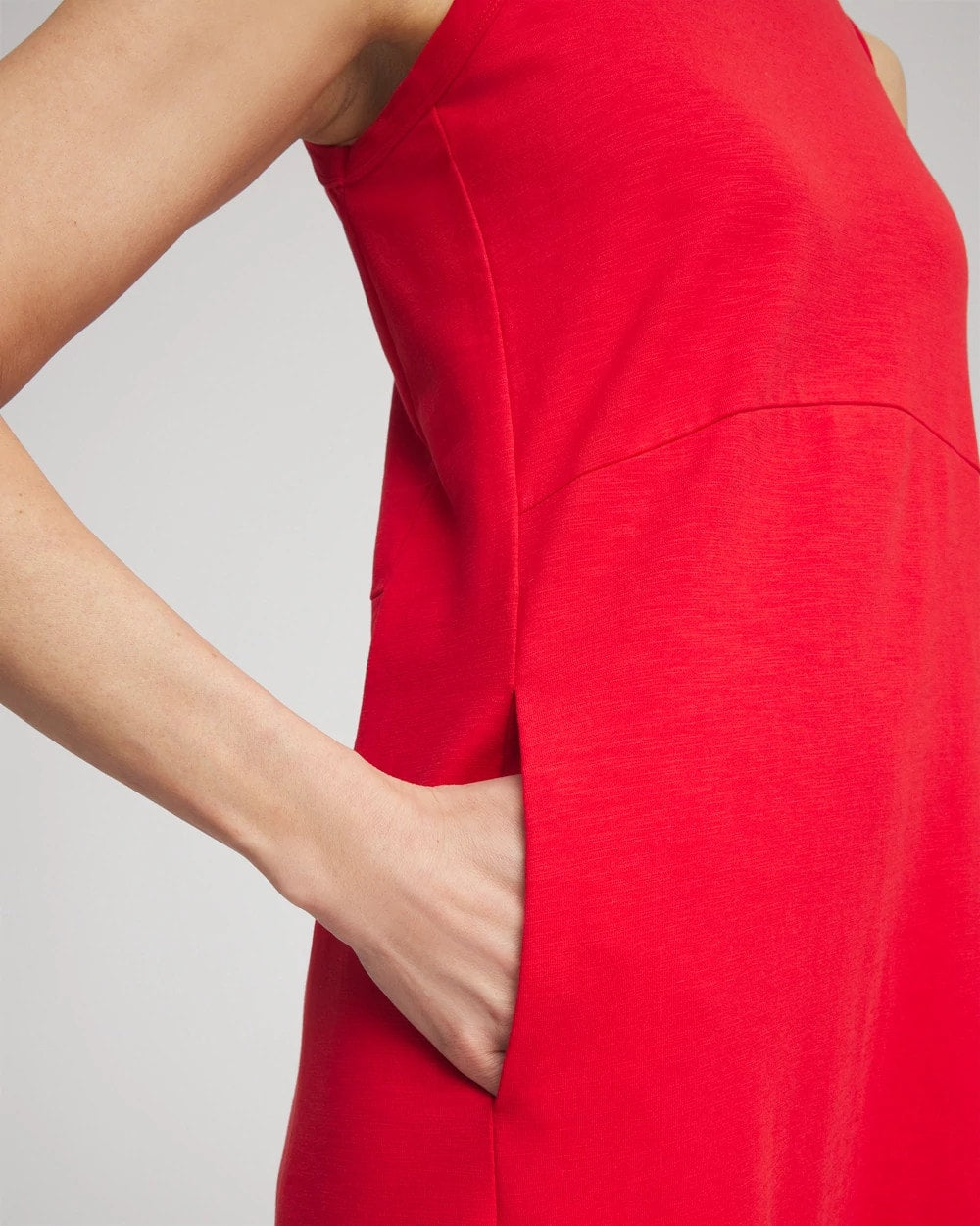 Petite Sleeveless Midi Tank Dress - US 4529