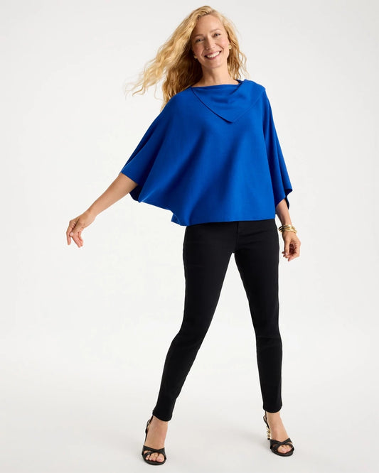 Splitneck Sweater Poncho - US 7615