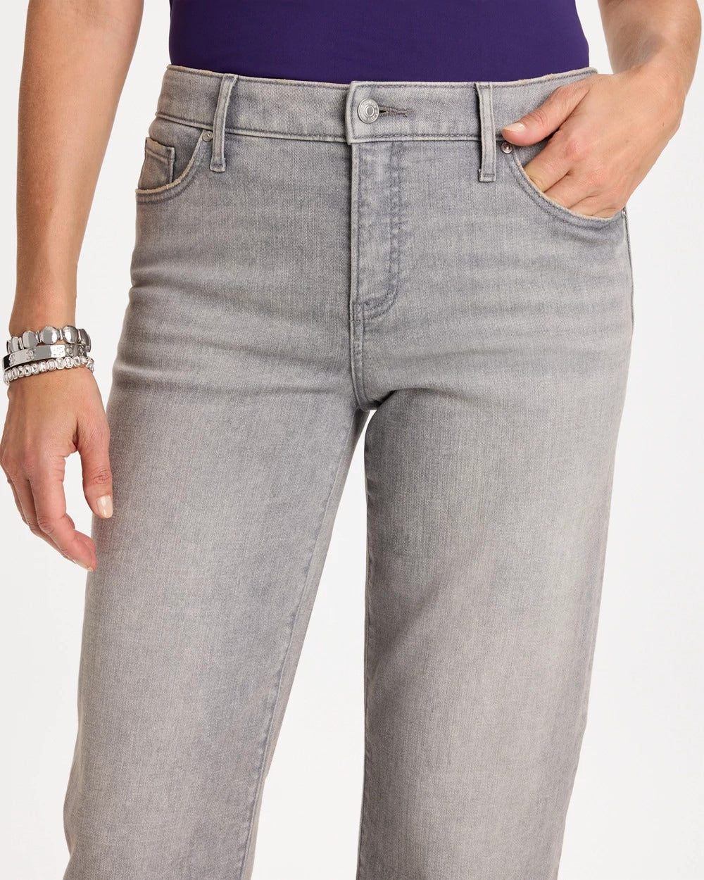 Girlfriend Straight Ankle Jeans - US 0436