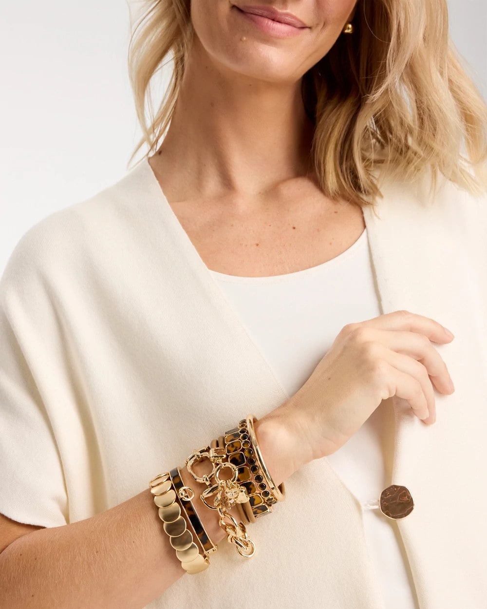 Tortoise Hinge Cuff Bangle Bracelet - US 1157