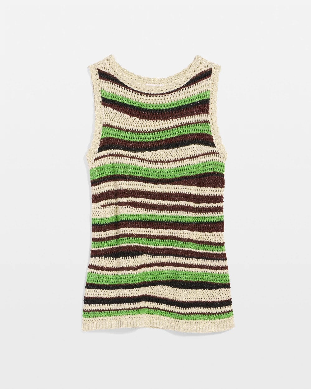 Contemporary Striped Sweater Tank - US 2117