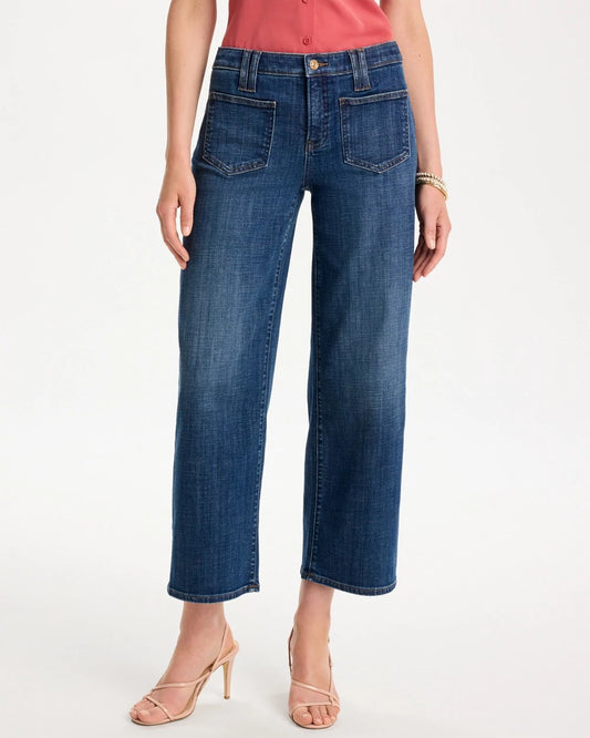 Girlfriend Wide-Leg Crop Jeans - US 0221