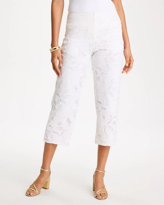 Lace Cropped Pants - US 3681