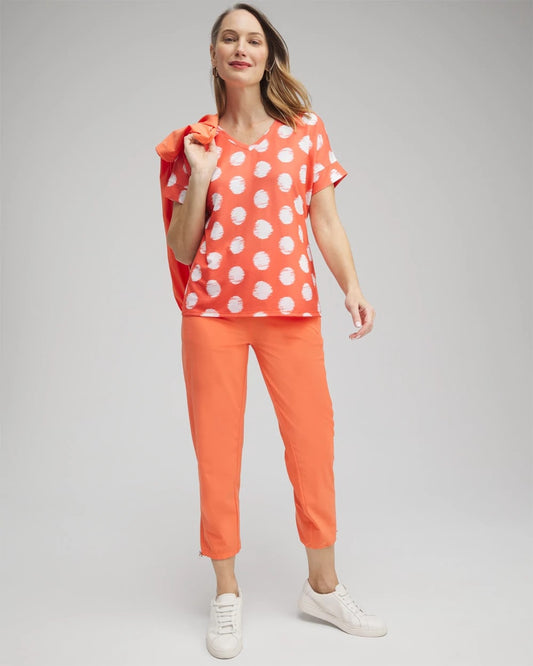 Chico's Women | Zenergy® Dots Drop Shoulder Tee NECTARINE
