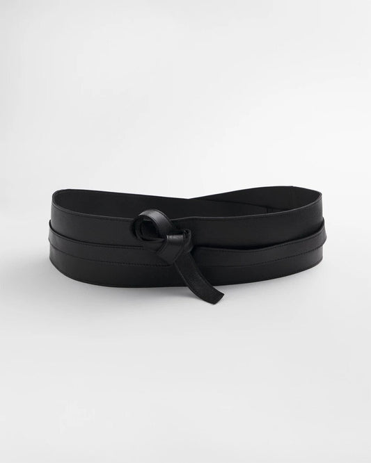 Chico's Women | Leather Obi Belt BLACK