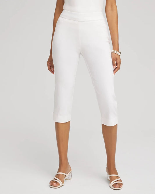 Chico's Women | Petite Brigitte Rivet Capris ALABASTER