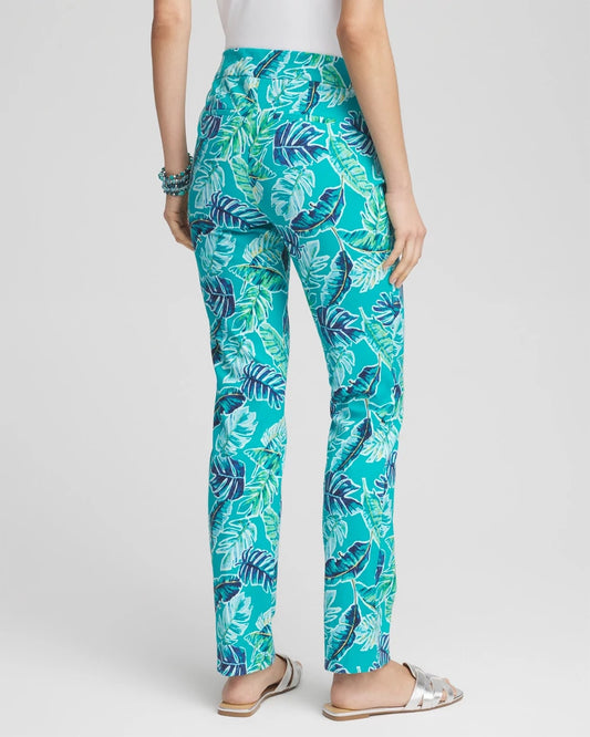 Chico's Women | Brigitte™ Tropical  Slim Leg Pants SEASPRAY