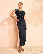 Satin Crinkle Maxi Skirt - US 1569