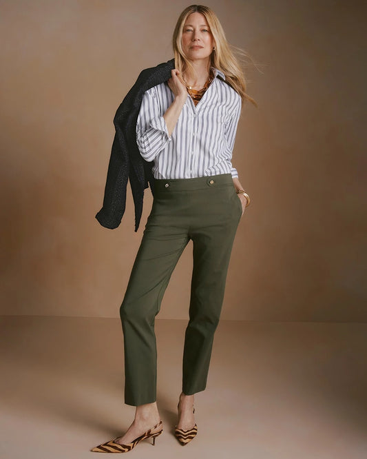 Brigitte™ Tab Straight Ankle Pants - US 6551