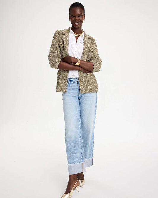 Vintage Chic Fray Straight Crops - US 9973
